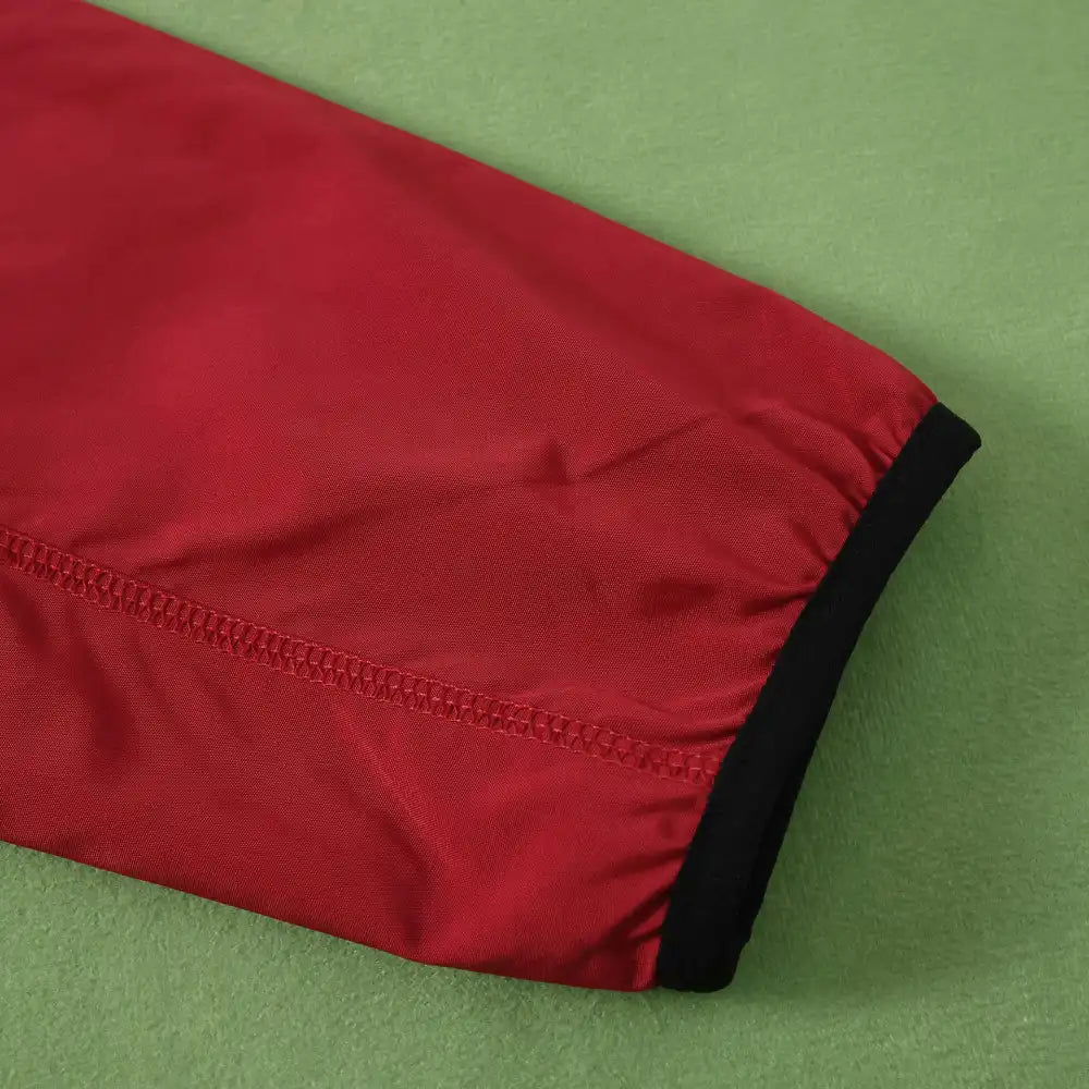 2026/2027 FC Barcelona Windbreaker Red – cuff with black trim